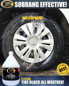 MAC TIRE BLACK ALL WEATHER TIRE SHINE TIRE DRESSING WEATHER RESISTANT BLACK GLOSS CAR DETAILING