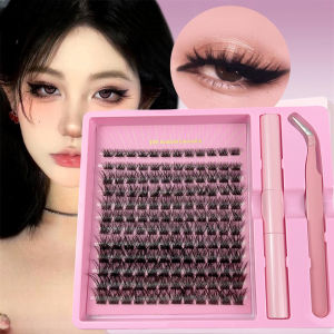 144-piece single false eyelash set - C-curl natural imitation mink eyelashes mixed length 8-16mm reusable