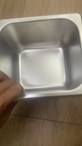 Khay Inox Đựng Thạch Topping Đựng Thực Phẩm Vuông Có Nắp