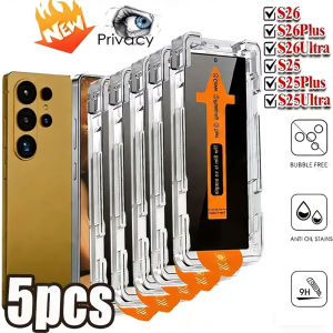 1/5Pcs Anti-Spy Screen Protectors for Samsung S26 S25 S24 Ultra S23 S22 Plus A57 A56 A55 A36 A35 A26 A17 A16 A15 Tempered Glass