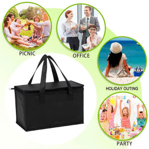 Foldable Large Cooler Bag Portable Food Cake Insulated Bag Aluminum Foil Thermal Box Waterproof Ice Pack BBQ Lunch Box