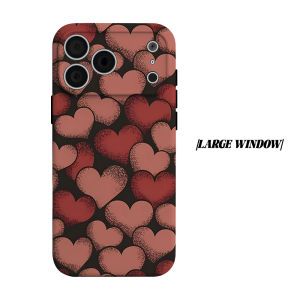 Gradient Pink Heart Phone Case for iPhone 18 17 16 15 14 13 12 11 Air Pro Max Plus Double-layer Cover