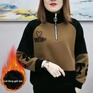 QIAOXIZI | Áo Hoodie Dày và Ấm cho Phụ Nữ Trung Niên và Người Già