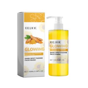 EELHOE Turmeric Cleanser Deep Cleansing Face Lightening Acne Marks Removing Facial Oil Removing Makeup Refreshing Cleanser Turmeric Skincare Facial Cleanser Deep Cleansing Gentle Cleansing Skin Barrier Repairing Hydrating