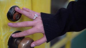 EAMTI 925 Sterling Silver Wedding Band Gold Teardrop Bridal Rings Sets Halo Cubic Zirconia Solitaire 1.5CT Promise Engagement Rings for Women Size 3-11