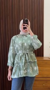 DAHLIA KEMEJA CRINCLE MOTIF // BLOUSE MOTIF CRINCLE PLISKET TALI