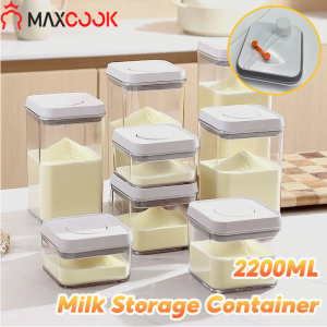 Press Button Milk Powder Storage Airtight Container with Scoop Leakproof Plastic Milk Dispenser Storage Jar