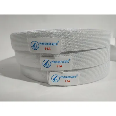 Pinguin Karet Elastis Pinguin 25CM 11A Putih/Hitam harga per 1 roll karet elastis karet kolor /karet pinggang