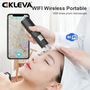 EKLEVA Wireless Dermatoscope Scalp Skin Analyzer Machine Microscope Camera WIFI 1000X Facial and Body Analyzer Electronics Microscope  Beauty Health Profession