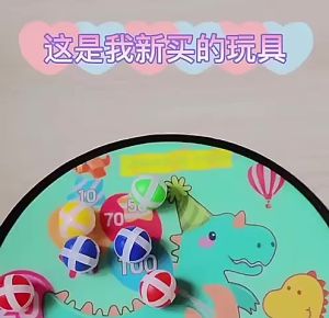 Kids Dart Sticky Ball Board Game Early Educational Learning Puzzle Game Toddler Toys Throwing Indoor Toys 儿童玩具飞镖粘粘球