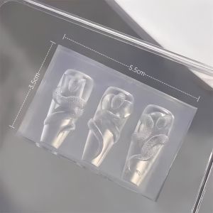 1pc 3D Silicone Snake Nail Art Decorations Nail Art Resin Silicone Mould DIY Tool UV Epoxy Resin Box Silicone Mold