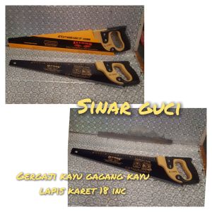 Gergaji Kayu Gagang Kayu Lapis Karet 18 Inc merk Eltoro