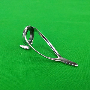 Ceramic Guide Ring Stainless Steel Double Foot Line Ring Fishing Rod Modification Accessory CR Silver Frame Black Ring