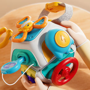 Montessori Cảm Giác Cho Bé Bận Rộn Ban Khối Lập Phương Cho Bé Giáo Dục Đồ Chơi Học Tập Phát Triển Kỹ Năng Vận Động Tinh Du Lịch Hộp Khóa 3-6Y