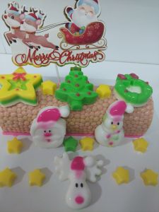 Christmas Yule Log Agar Agar Cake