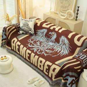 American Double-Sided Tablecloth Cotton Linen Dining Table Tablecloth Coffee Table Cover Towel Outdoor Camping Cover Blanket Picnic Mat Sofa Cover Towel