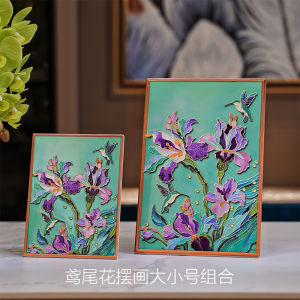 Tranh Trang Trí Hoa Iris Phong Cách Trung Hoa Cổ Điển Trang Trí Bàn Phòng Khách Tượng Nghệ Thuật Treo Tường Nhà Cửa Tranh Treo Trang Trí Hoa