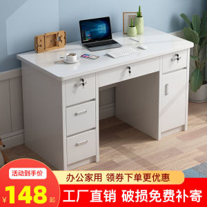 Modern Simple Office Desk Computer Table with Drawer Lock for Home Student Bedroom Small Book Desk Writing Desk Density Board