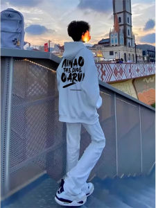 American Style Heavyweight Hoodie Mens Autumn Winter Thickened Fleece Oversize Trendy Brand Handsome Outerwear