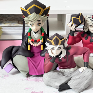 Bandai | 2 Kinds Anime Demon Slayer Douma Premium Chokonose Noodle Stopper Anime Figure Action Figures Collection PVC Model Toys