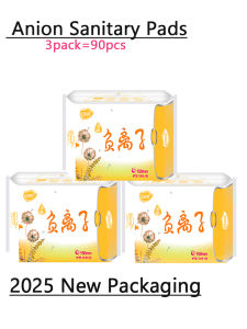 90Pcs/3Pack Anion Sanitary Pads Kill Bacteria Panty Liner Anti Inflammation Remove Yeast Infection Menstrual Pad Anion Sanitary