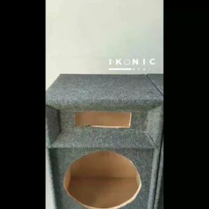 IKONIC Box Speaker Subwoofer Pasif 15 Inch Karpet Hitam Box Speaker Kayu Bediri / Standing Dengan Lobang Twiter Tweeter Corong Kualitas Terbaik
