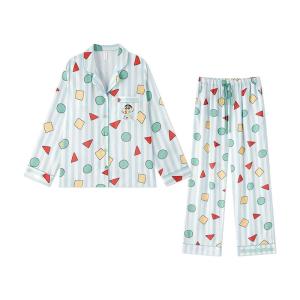 BE | Silk and Ice Silk Womens Chest Padded Sleepwear for Autumn