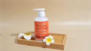BNS MELAO Coconut Curliing Cream Shea Butter defines softens & moisturizes for natural curls Coils & Waves 300g