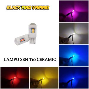 Lampu Sein Senja Model Keramik Arus AC DC Lampu Sen Ceramic T10 Motor Mobil Universal Lampu Motor Sen Keramik 12v