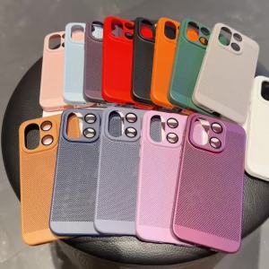 Breathable Heat Dissipation Thin PC Phone Case For Oneplus 15 13 12 T R ACE 5 3 Glass Lens Film Protection Cooling Mesh Cover