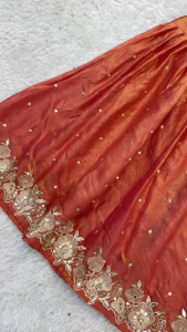KPs Royal Fendy Silk Embroidered Sharara Set
