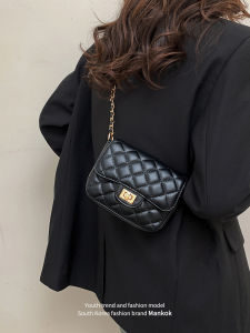 Trendy Small Crossbody Bag Womens 2023 New Fashion Korean Version Single Shoulder Versatile Chain Diamond Pattern Bag