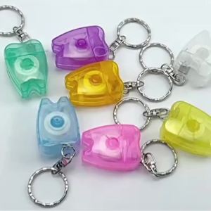2pcs 10M Dental Floss Roll Mint Flavor Portable Keychain Case Floss Container Oral Hygiene Teeth Cleaning Tool for Adults