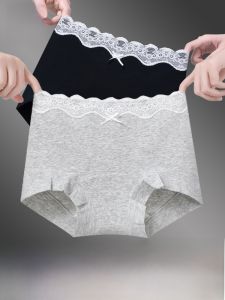 MiiOW | Quần lót ren cotton kháng khuẩn cạp vừa mùa hè 2025 Quần lót nữ dáng chữ A không bó sát quần ngắn thoải mái