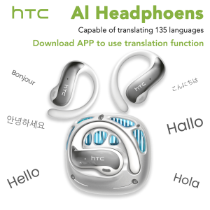 HTC NE30 Bluetooth V6.0 Earphones AI Translator Earbuds OWS Sports Headphones Sensitive High-definition Mic Wireless Headphones