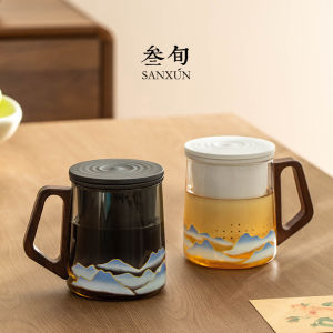 SANXUN | Temperature-Sensitive Color-Changing Glass Tea Cup with Filter