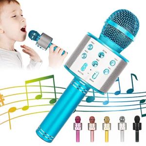 Loa Micro Hát Karaoke Bluetooth Không Dây Sạc Cầm Tay 5 Trong 1 Cho Các Bữa Tiệc Gia Đình Cuộc Gặp Hát - Micro Điện Dung Supercardioid