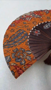 Kipas Batik Kipas Batik 3N Tulis Lawas Model Polos Tambal Bilah Ukuran S 19 cm dengan Kotak Gratis dan Layanan Gravir Gratis