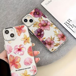 Watercolor Flowers Phone Case For Samsung S26 Ultra S25 Ultra S24 FE S23 S22 Ultra A56 A36 A57 A15 Camera Protection TPU Cover