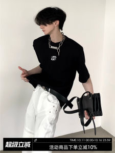 Slim Fit Short Sleeve T-Shirt Cool Sensation Thin Design Mens Summer Fashionable round Neck Brand Logo Print Casual Top