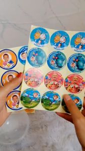 LHBD Boy Series Stiker Ulang Tahun Label Anak Bulat Undangan Ulang Taun Milad Tepang Taun Bidey