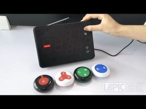 Wireless Waiter Calling System For Restaurant Service Pager System 1 Receiver Host + 10 Call Button For Coffee Bar