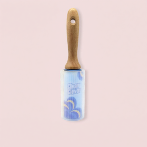 Dust and Lint Remover Roll with Teak Handle Tear-off Paper