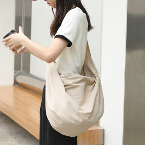 Japan and South Korea New Arrival Large Capacity Nylon Cloth Tote Bag Female Easiest for Match Casual Single Shoulder Cross-Body Bag Students Class Dumpling Bag