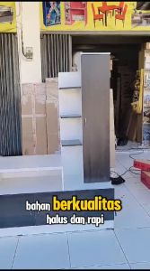 Distrindo - Bufet Meja Rak TV 45" dengan Lemari 4 Pintu Banyak Rak Serbaguna