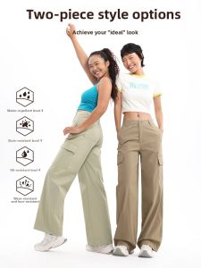 HIPPIE MISS | Hippie Style Khaki Workwear Pants Women Small Frame Spring Summer