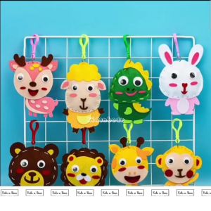 Boneka lucu | Mainan edukasi anak | DIY gantungan kunci | DIY Menjahit Gantungan Boneka Kain Flanel | 237-DiyGantunganBoneka