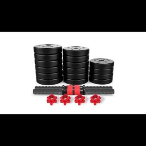 Champs Adjustable Dumbbell Set dengan Pengunci Double Lock - Warna Abu-abu Ruang Penyimpanan Ganda Baling-baling Gym yang Nyaman