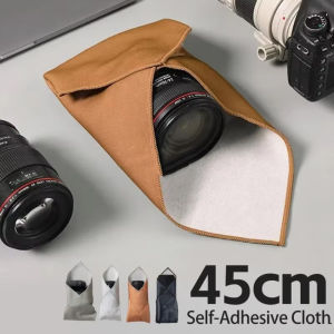 45CM Dustproof Self Adhesive Lens Wrapping Cloth for Camera Tablet Mobile Protective Wrap Soft Cleaning Cloth Camera Bag Insert