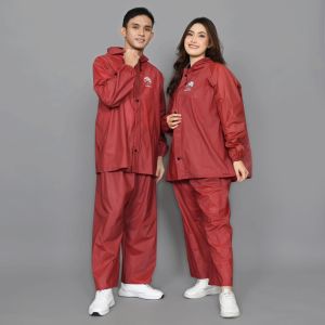 Jas Hujan RAYENZ Setelan Pria Wanita Bahan PVC Tebal Anti Air